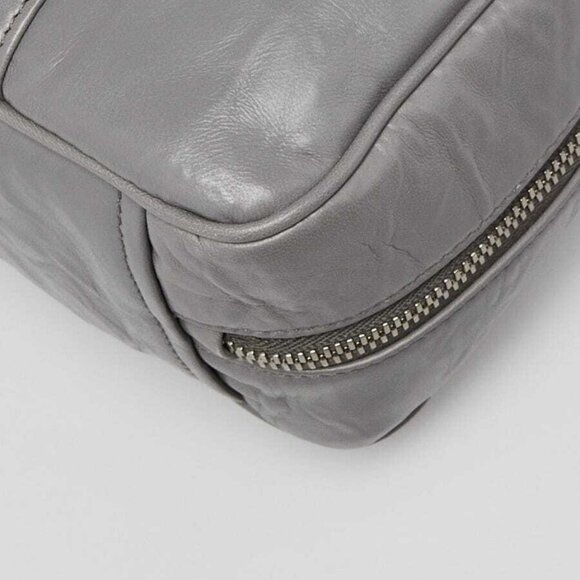 Prada Slate Grey Antique Nappa Leather Small Top Handle Crossbody Bag - 1BB099 - Picture 4 of 12